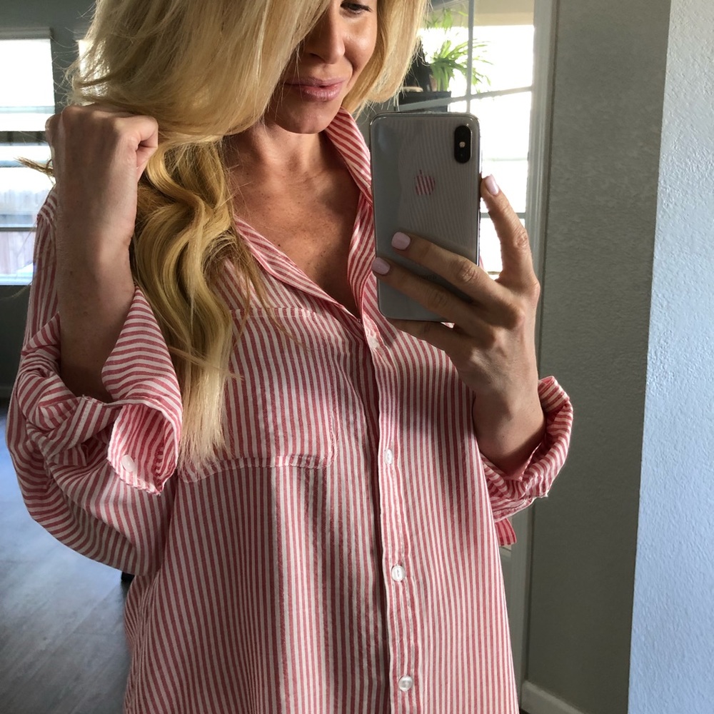 🚫 SOLD OUT | Vintage Red Stripe Button-down - Picture 5 of 7